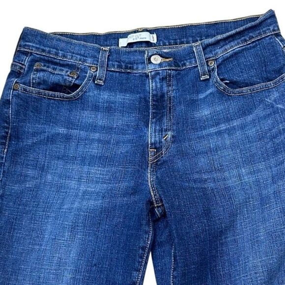 Levi's 515 Denim Jeans Women's Size 12 Long Blue Bootcut Mid-rise Stretch - Picture 3 of 13
